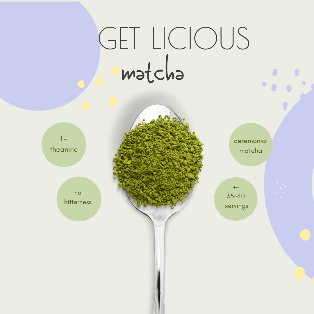 Get Licious Ceremonial Grade Japanse Matcha groene theepoeder voor latte en theeceremonie