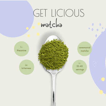 Get Licious Ceremonial Grade Japanse Matcha groene theepoeder voor latte en theeceremonie